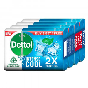 Dettol Intense Cool Bathing Soap 4x75GM (Buy 3 Get 1 Free)