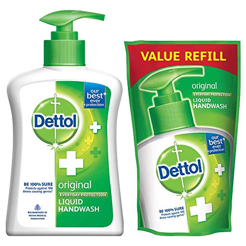 Dettol Liquid Hand Wash Original 200ML + Dettol Liquid Handwash Refill 175ML