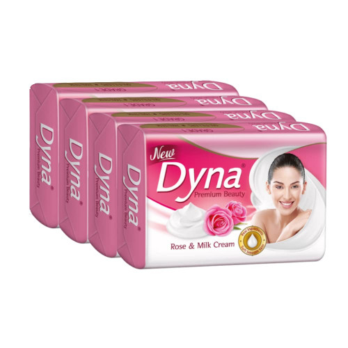 Dyna Rose Extract & Milk Cream Bathing Soap 4x125GM