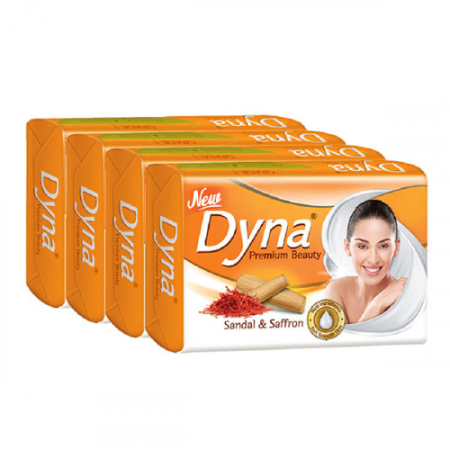 Dyna Sandal & Saffron Extract Bath Soap 4x125GM