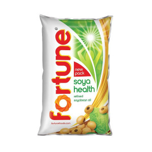 Fortune Soya Health Refined Soyabean Oil 1 LTR (Pouch)