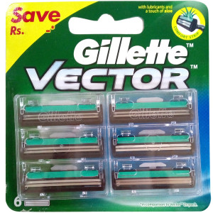 Gillette Vector Blade, 6 Pieces Pack