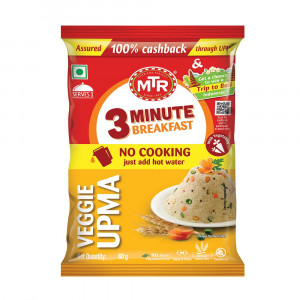 MTR 3 Mins Breakfast Vegetable Upma 60GM