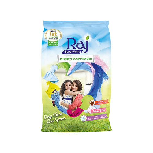 Raj Super White Premium Soap Powder 1KG