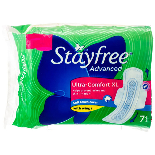 Stayfree Advanced XL Ultra Comfort Sanitary Napkins With Wings - 7N