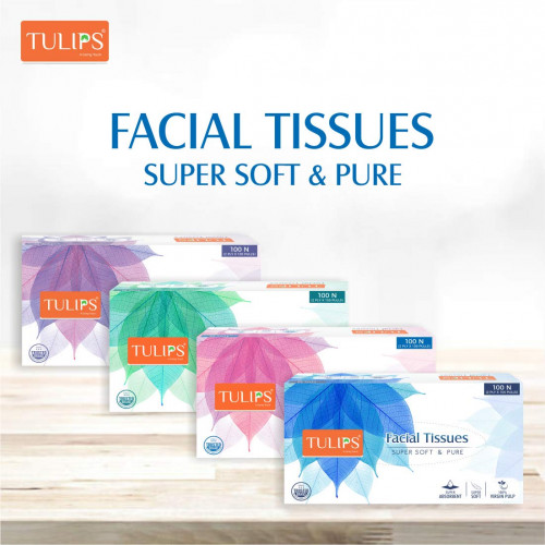 Tulips Facial Tissue Super Soft & Pure