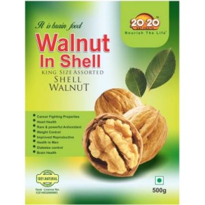 20-20 Dry Fruits Walnut Inshell 500Gm