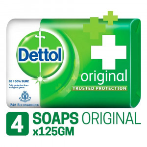 Dettol Original Bathing Soap 4x125GM (Buy 3 Get 1 Free)