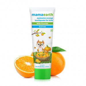 Mamaearth Sulfate Free Awesome Orange Toothpaste For Kids 50GM