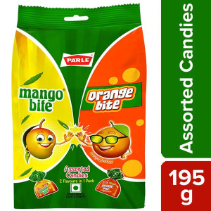 Parle Toffee - Orange Bite Mango Bite Assorted Candies 195GM
