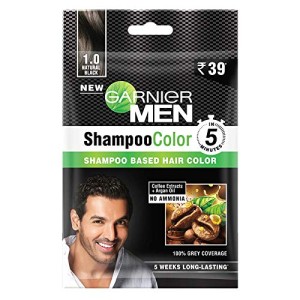Garnier Men Hair Color Shampoo Natural Black 1