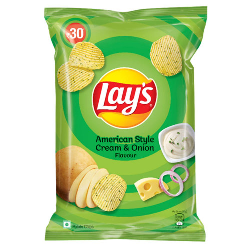 Lays Potato Chips - American Style Cream and Onion Flavour 78GM