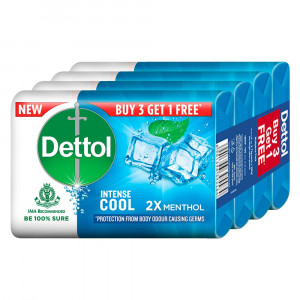 Dettol Cool Bathing Soap 4x125GM (Buy 3 Get 1 Free)