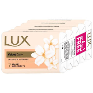Lux Velvet Glow Bath Soap 5x100GM (Buy 4 Get 1 Free)