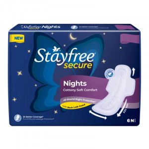 Stayfree Secure Nights Pads - 6N