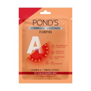 Pond's Plumping Firm Youthful Skin With 100% Natural Tomato & Vitamin A Sheet Mask 25ML