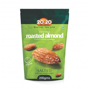20-20 Dry Fruits Roasted And Salted Almonds 200GM